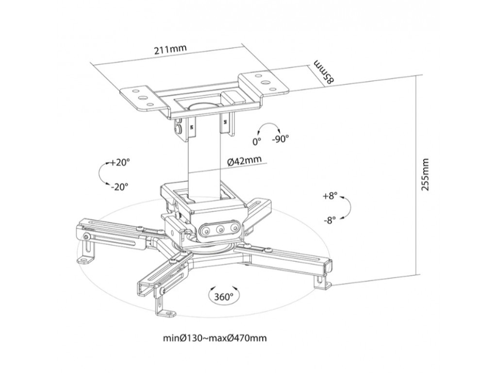 Стойка Neomounts by Newstar Projector Ceiling Mount 20840_17.jpg