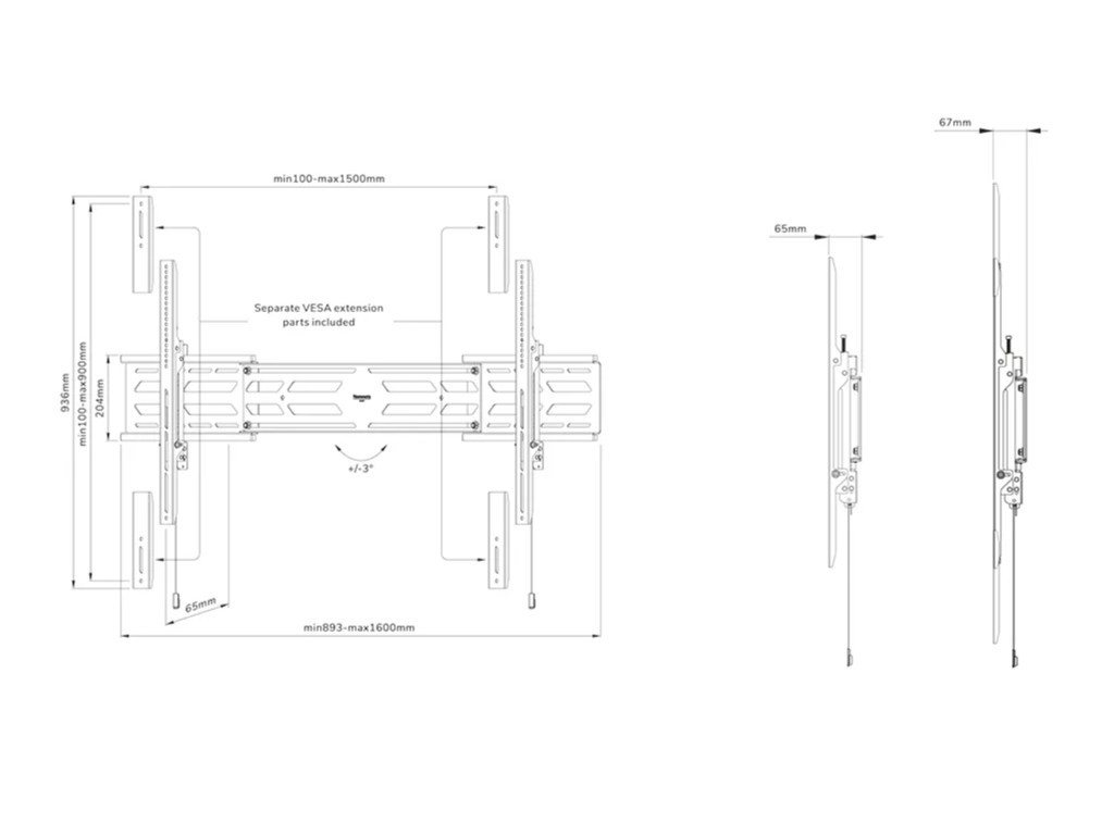 Стойка Neomounts Select Screen Wall Mount (fixed 24035_19.jpg