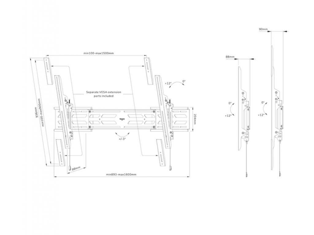 Стойка Neomounts Select Screen Wall Mount (tilt 24036_19.jpg