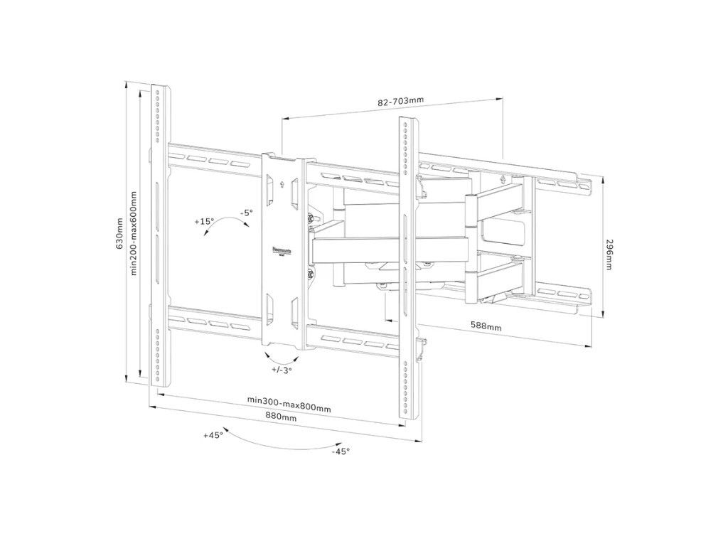 Стойка Neomounts Select Screen Wall Mount (full motion 24037_10.jpg