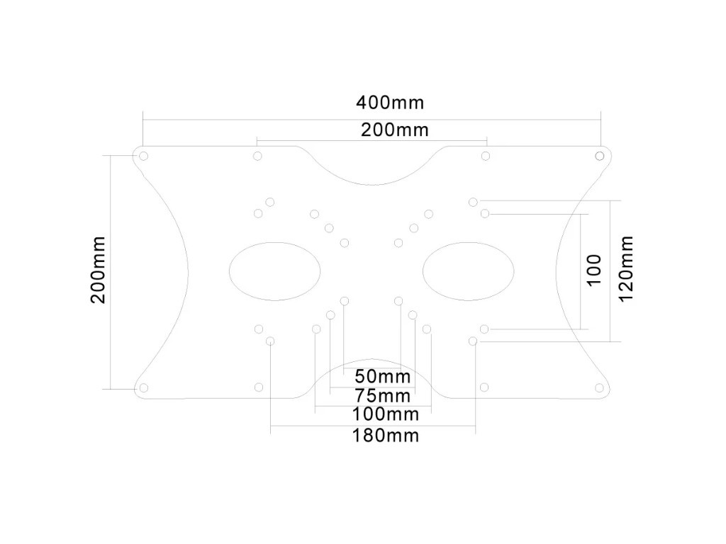 Аксесоар Neomounts by Newstar VESA Conversion Plate - VESA 75/100 - 200x100 24045_1.jpg