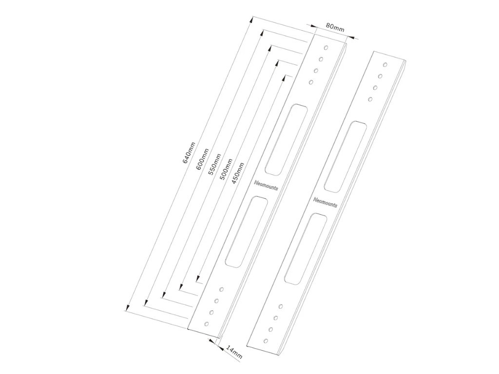 Аксесоар Neomounts by NewStar VESA Conversion Brackets set - VESA 400 to 450/500/550/600 24046_3.jpg