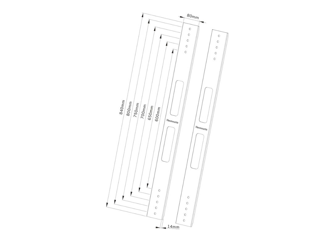 Аксесоар Neomounts by NewStar VESA Conversion Brackets set - VESA 400 to 600/650/700/750/800 24047_3.jpg