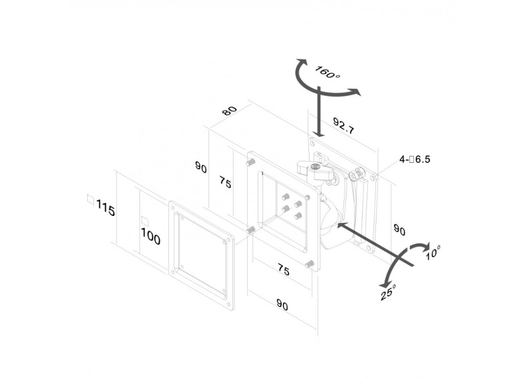 Стойка Neomounts by NewStar Flat Screen Wall Mount (1 pivot & tiltable) 6580_11.jpg