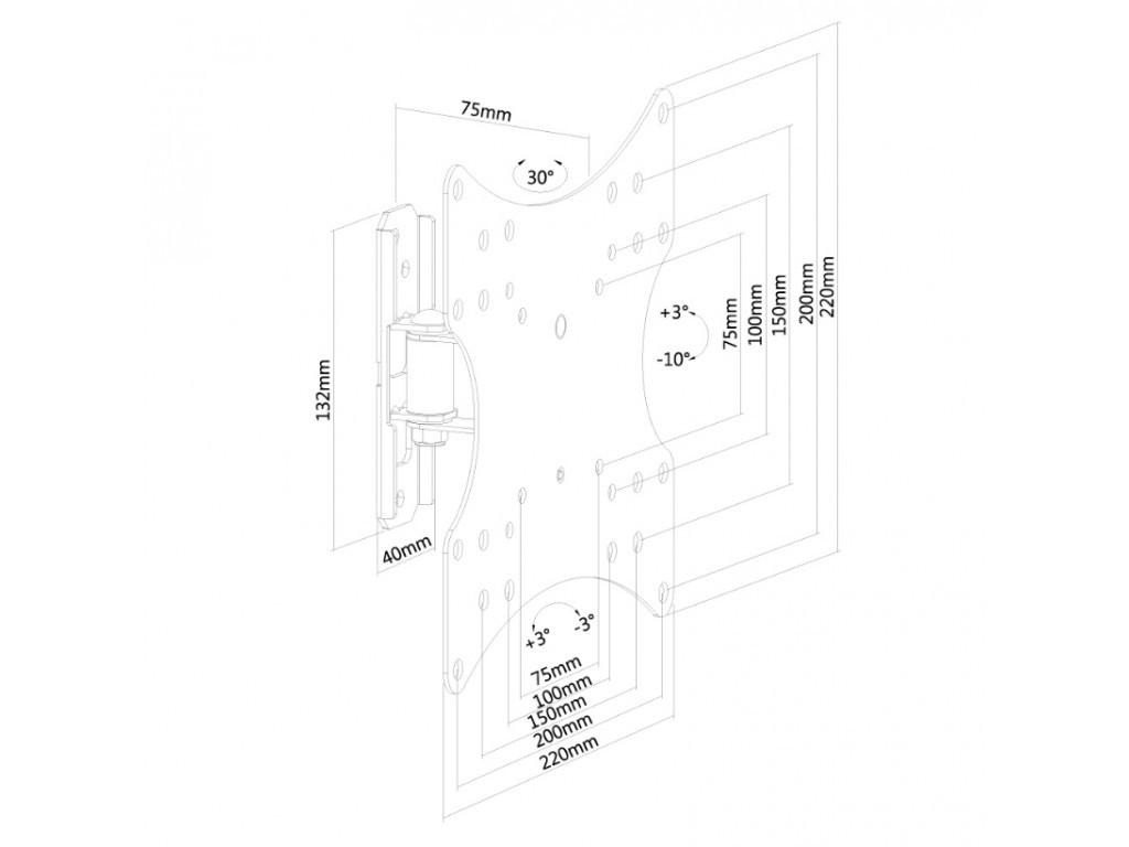 Стойка Neomounts by NewStar Flat Screen Wall Mount (1 pivot & tiltable) 6585_8.jpg
