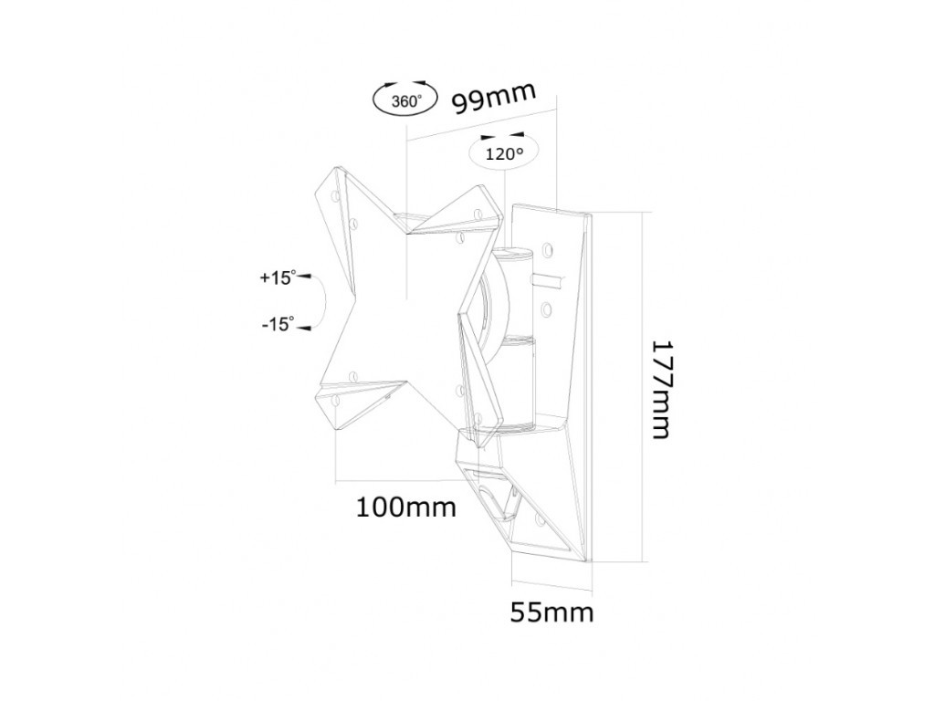 Стойка Neomounts by NewStar Flat Screen Wall Mount (1 pivot & tiltable) 6600_13.jpg