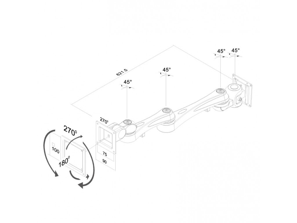 Стойка Neomounts by NewStar Flat Screen Wall Mount (3 pivots & tiltable) 6608_11.jpg