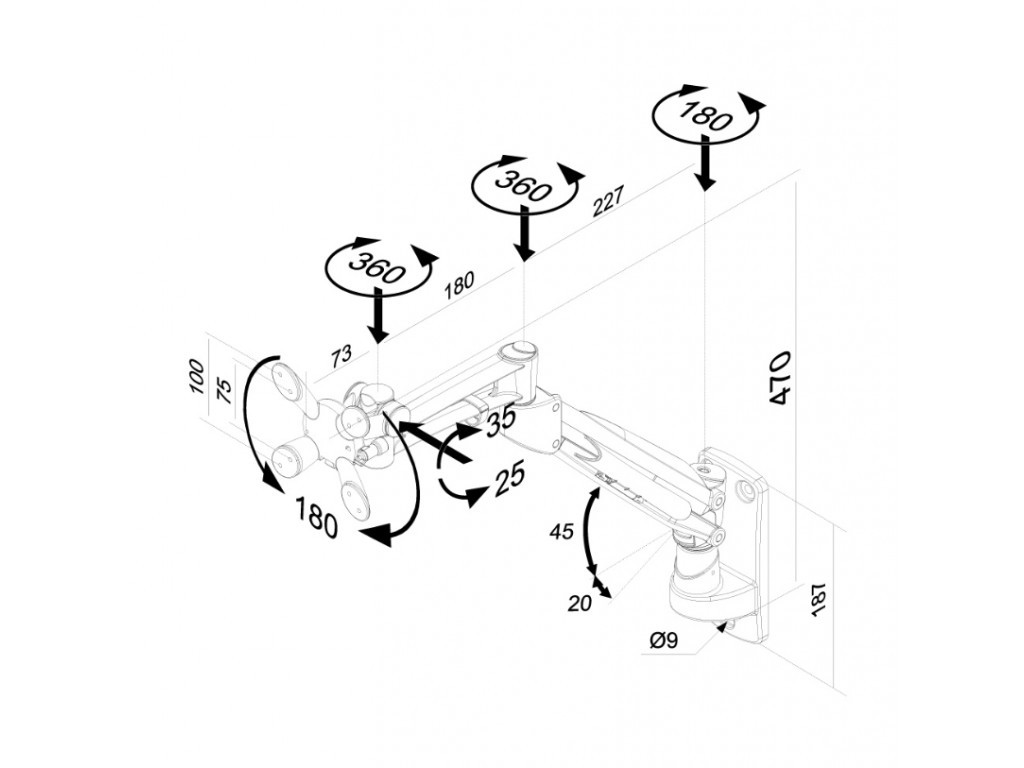 Стойка Neomounts by NewStar Flat Screen Wall Mount (height adjustable swivel arm) 6612_11.jpg