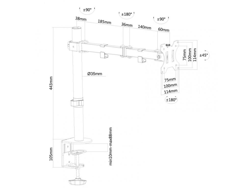 Стойка Neomounts by NewStar Flat Screen Desk Mount (clamp/grommet) 6673_5.jpg