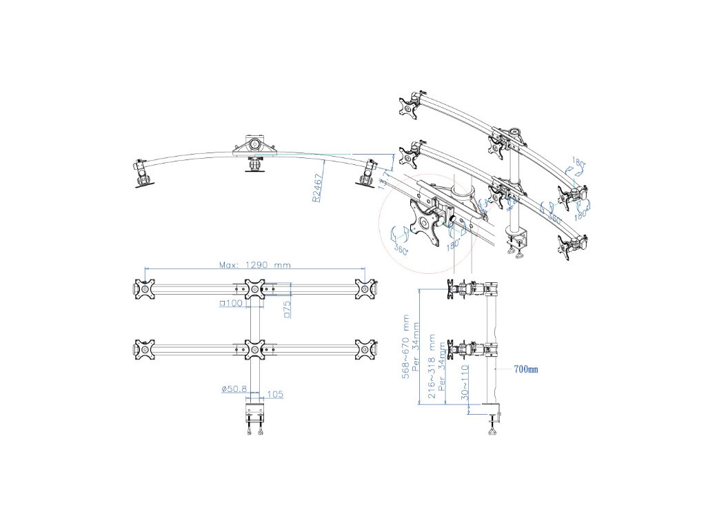 Стойка Neomounts by NewStar Flat Screen Desk Mount (clamp) 6688_14.jpg