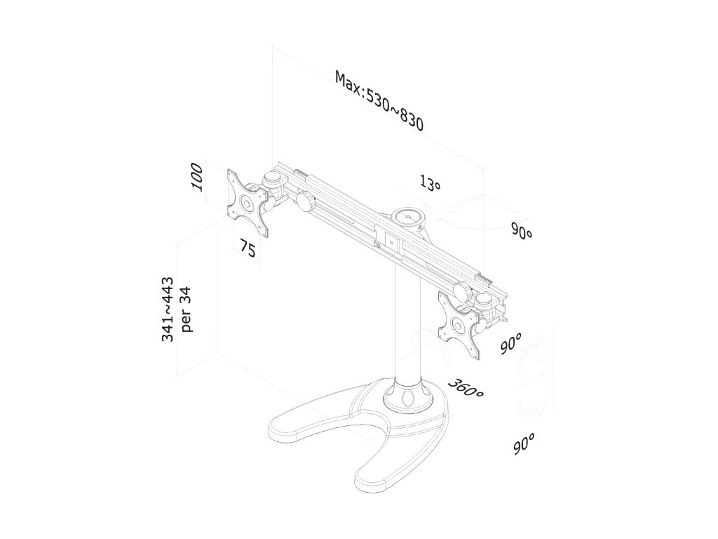 Стойка Neomounts by NewStar Flat Screen Desk Mount (stand/grommet) 6689_8.jpg