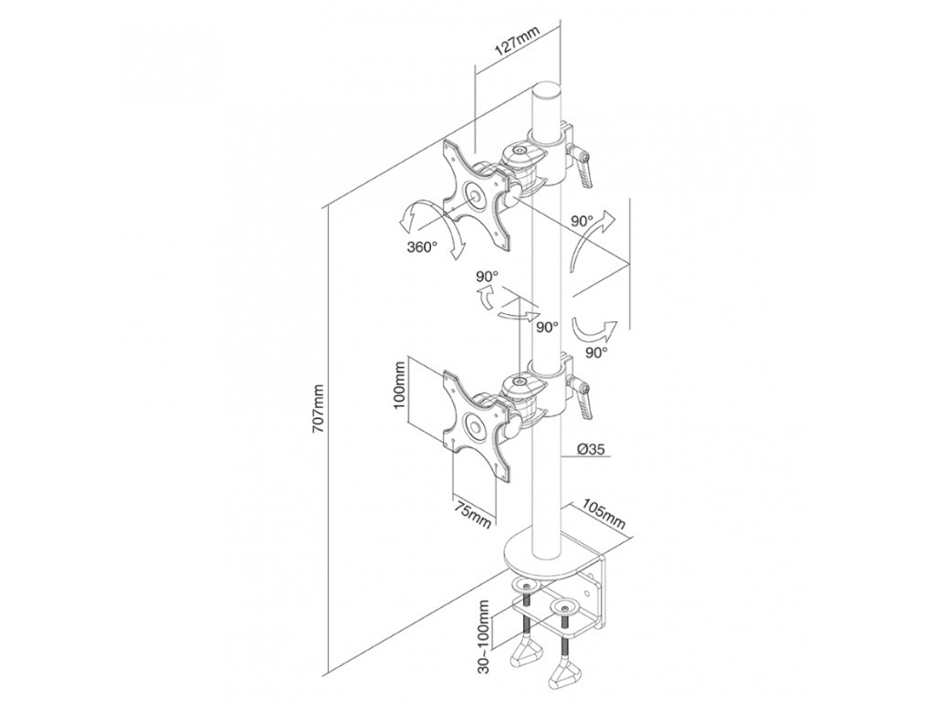 Стойка Neomounts by NewStar Flat Screen Desk Mount (clamp) 6693_11.jpg