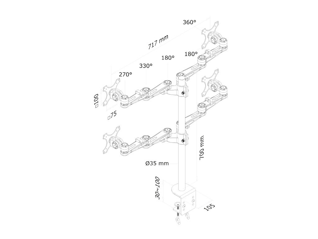 Стойка Neomounts by NewStar Flat Screen Desk Mount (clamp) 6717_11.jpg