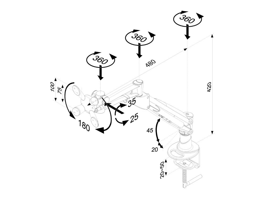 Стойка Neomounts by NewStar Flat Screen Desk Mount (clamp) 6719_11.jpg