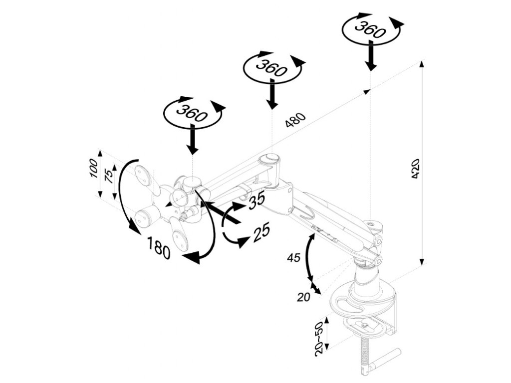 Стойка Neomounts by NewStar Flat Screen Desk Mount (clamp) 6721_11.jpg