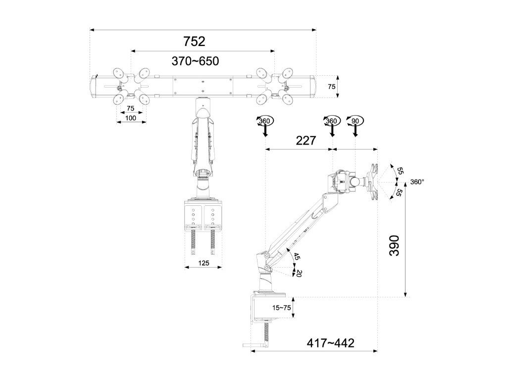 Стойка Neomounts by NewStar Flat Screen Desk Mount (clamp) 6722_11.jpg