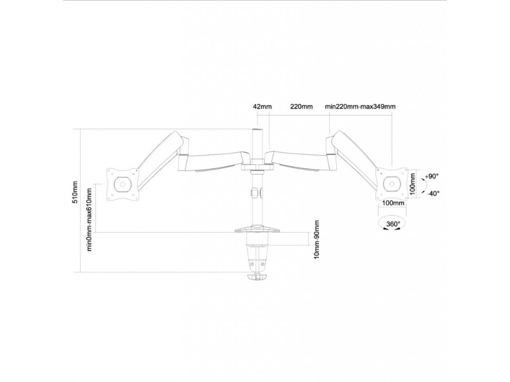 Стойка Neomounts by NewStar Flat Screen Desk Mount (clamp/grommet) 6726_5.jpg