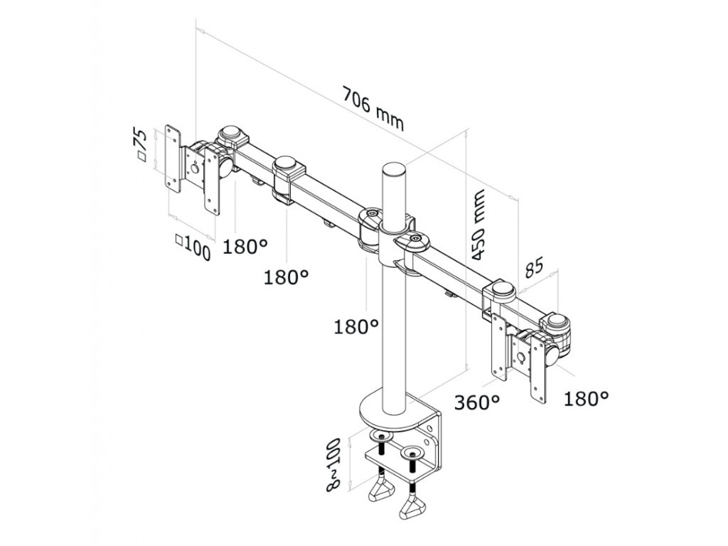 Стойка Neomounts by NewStar Flat Screen Desk Mount (clamp) 6730_11.jpg