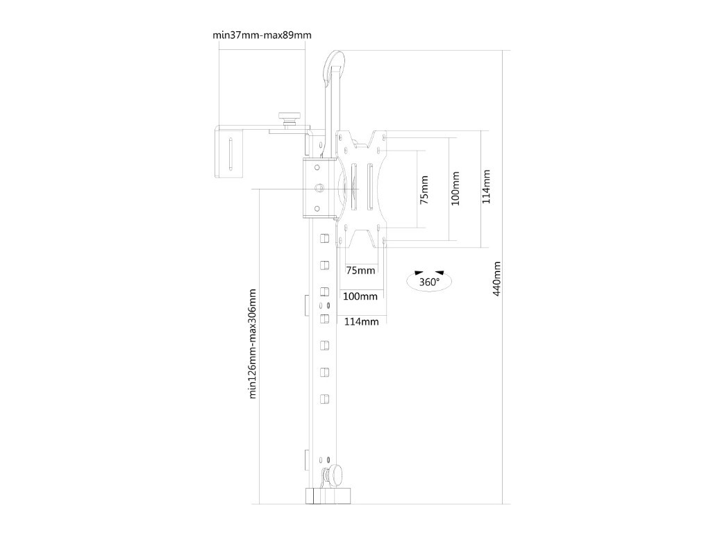 Стойка Neomounts by NewStar Flat Screen Cubical Hanger (to hang a monitor over a separation wall) 6754_59.jpg