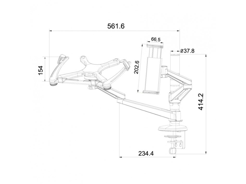 Стойка Neomounts by NewStar Swivel Arm for Notebook & Tablet (heigth: 15-40 cm / depth: 0-50 cm) 6801_11.jpg