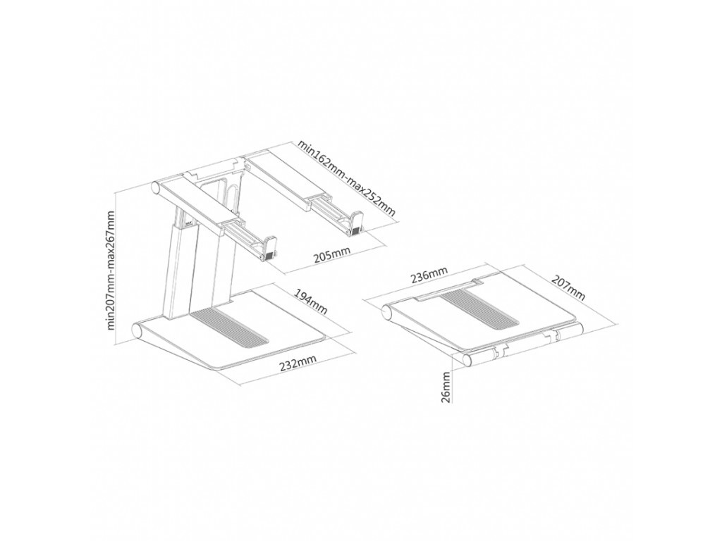 Стойка Neomounts by NewStar Notebook Desk Stand (ergonomic 6813_59.jpg