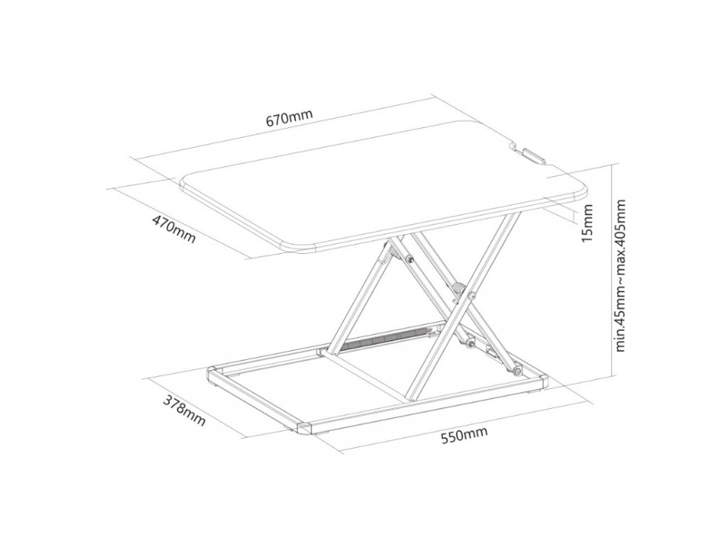 Стойка Neomounts by NewStar Workstation - sit-stand workplace (height adjustment: 4-40 cm) 6826_11.jpg