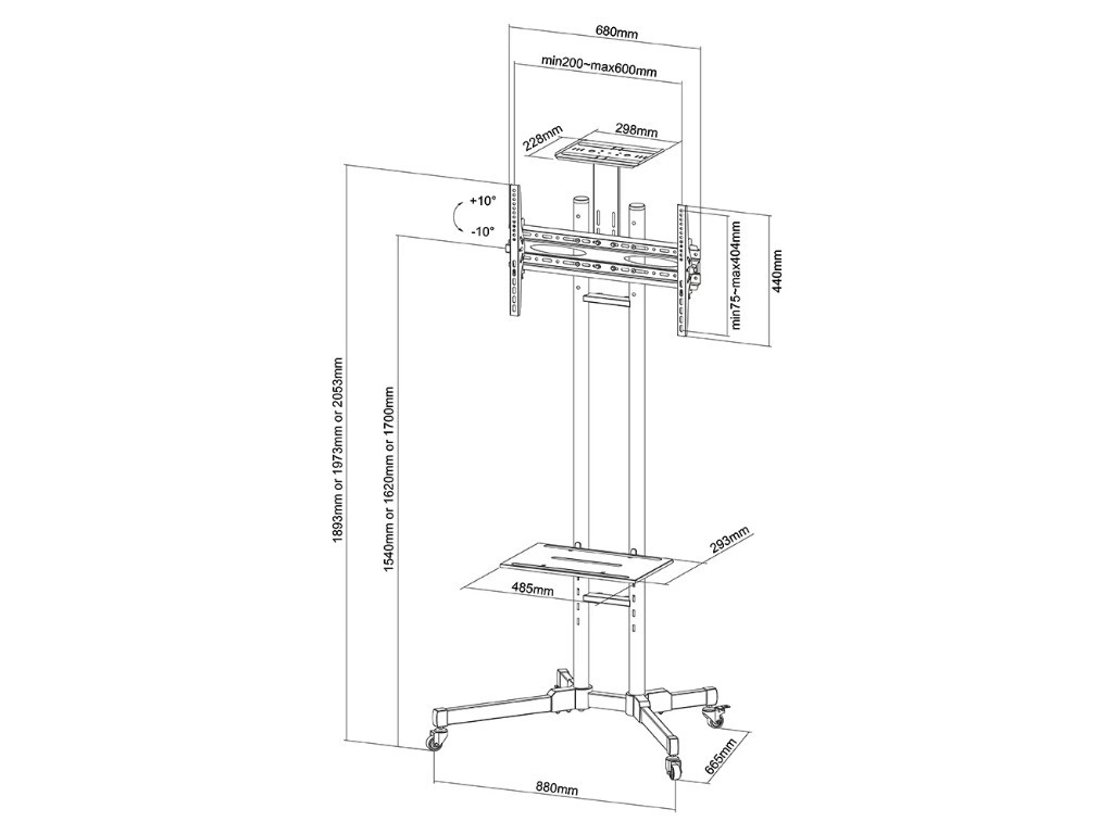 Стойка Neomounts by NewStar Mobile Flat Screen Floor Stand (height: 155-170 cm) 6829_17.jpg