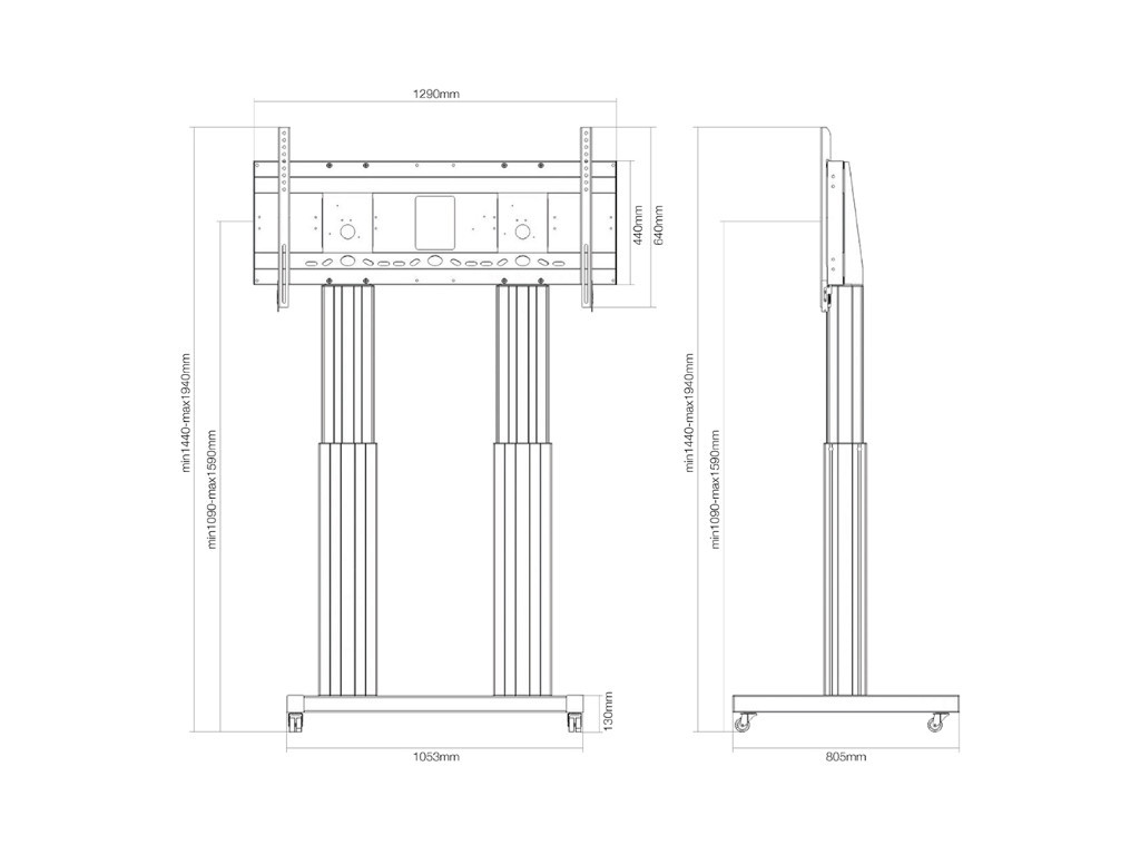 Стойка Neomounts by NewStar Motorised Mobile Floor Stand - VESA 300x200 up to 1200x600 6838_23.jpg