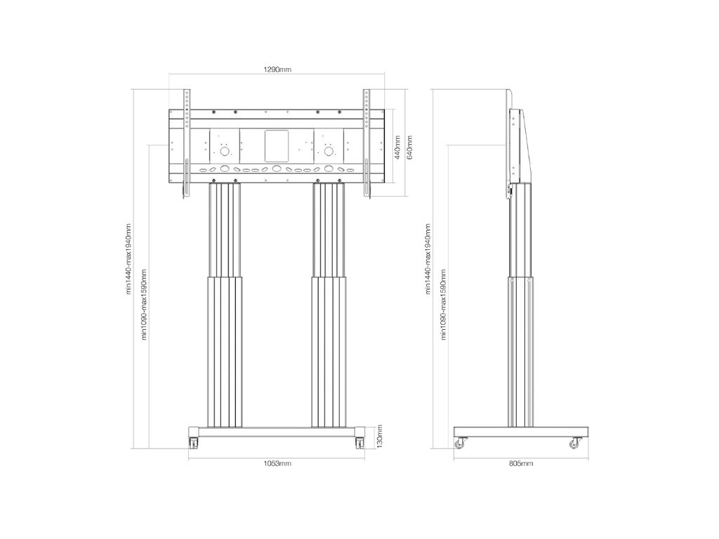 Стойка Neomounts by NewStar Motorised Mobile Floor Stand - VESA 300x200 up to 1200x600 6839_17.jpg