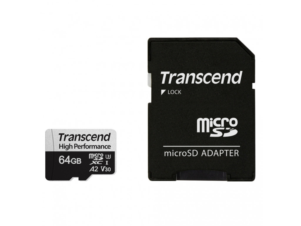 Памет Transcend 64GB microSD with adapter UHS-I U3 A2 6509.jpg