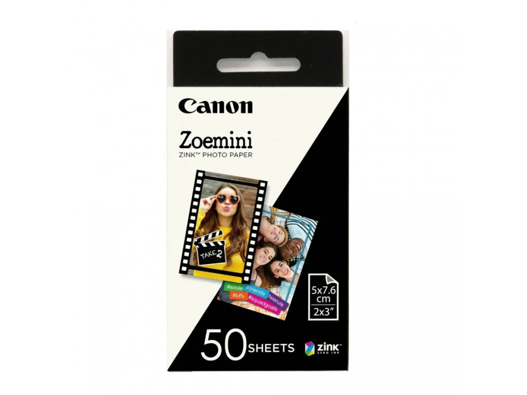 Хартия Canon Zink Paper ZP-203050S 50 Sheets for Zoemini Portable Printer 24340_1.jpg