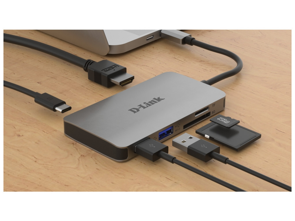 USB хъб D-Link 6-in-1 USB-C Hub with HDMI/Card Reader/Power Delivery 16715_8.jpg