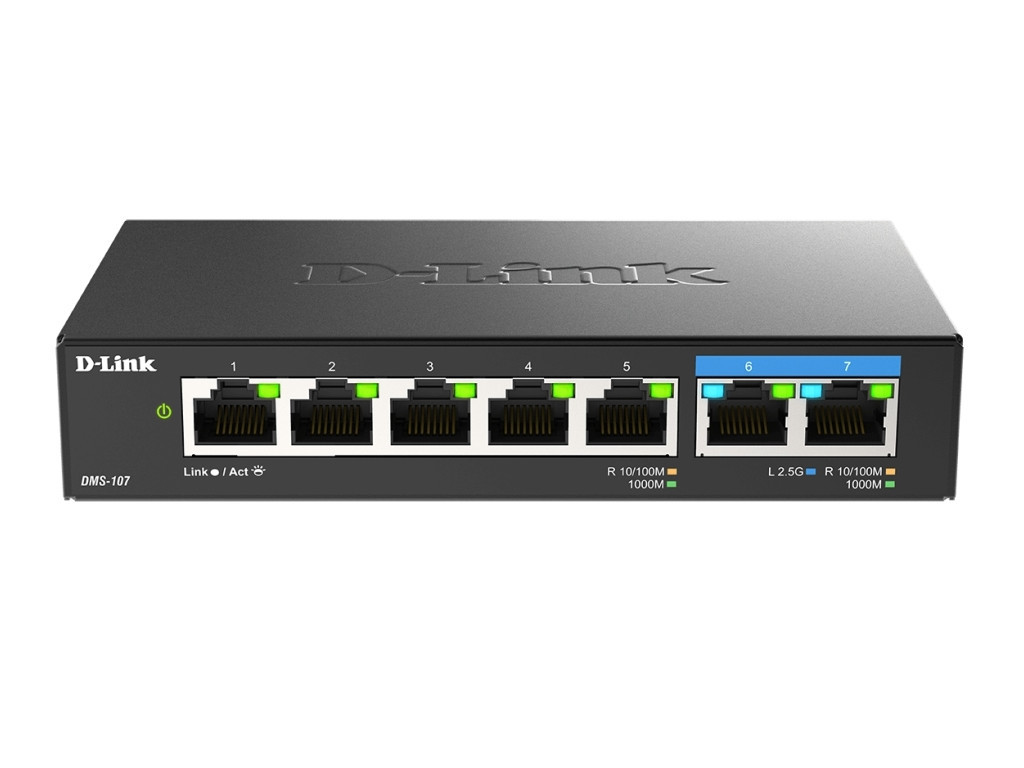 Комутатор D-Link 7-Port Multi-Gigabit Unmanaged Switch 24196_3.jpg