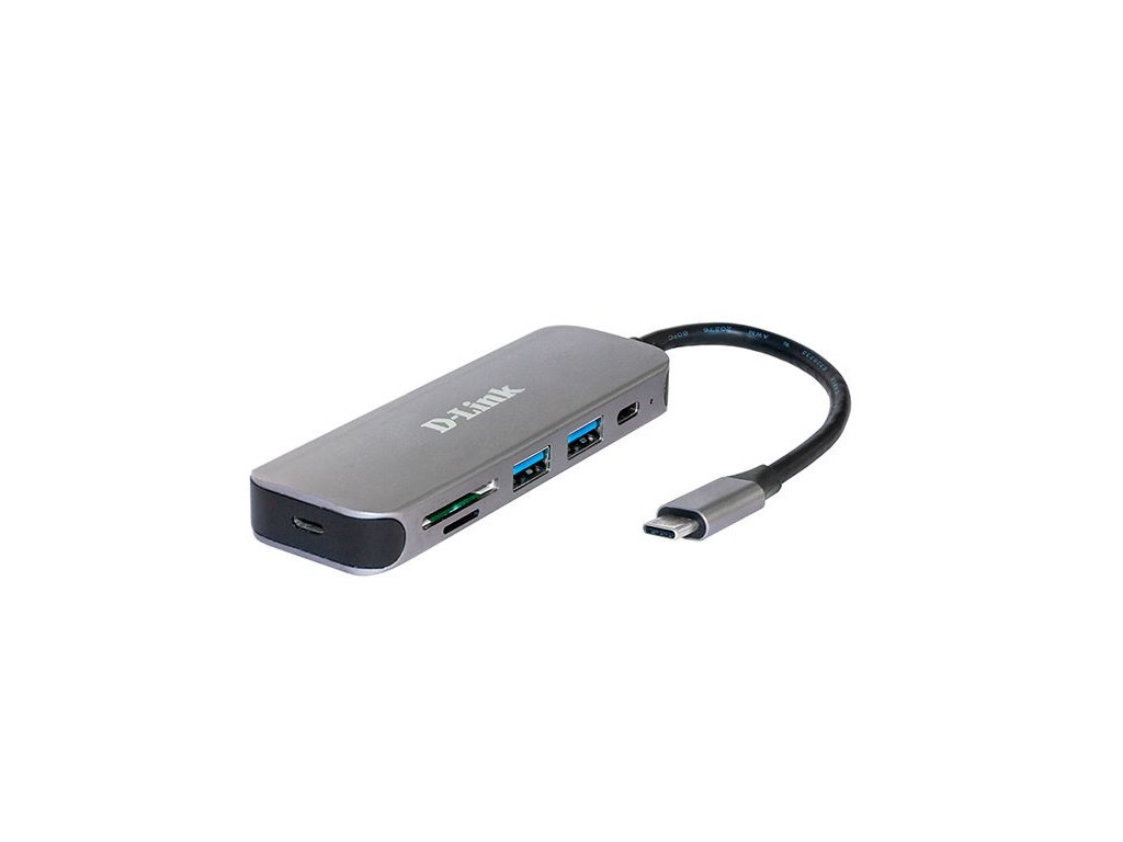 USB хъб D-Link 5-in-1 USB-C Hub with Card Reader 24596_2.jpg