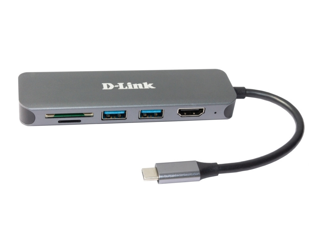 USB хъб D-Link 6-in-1 USB-C Hub with HDMI/Card Reader/Power Delivery 24597_1.jpg