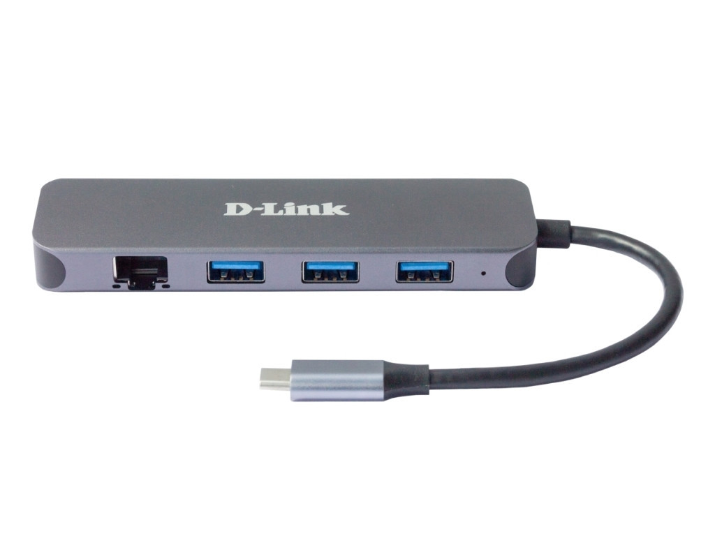 USB хъб D-Link 5-in-1 USB-C Hub with Gigabit Ethernet/Power Delivery 24599_1.jpg