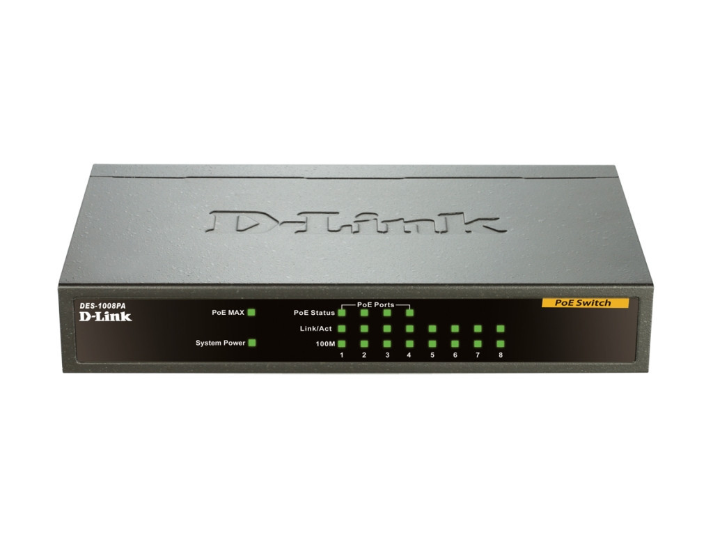 Комутатор D-Link 8-port 10/100 Desktop Switch with 4 PoE Ports 9233_1.jpg