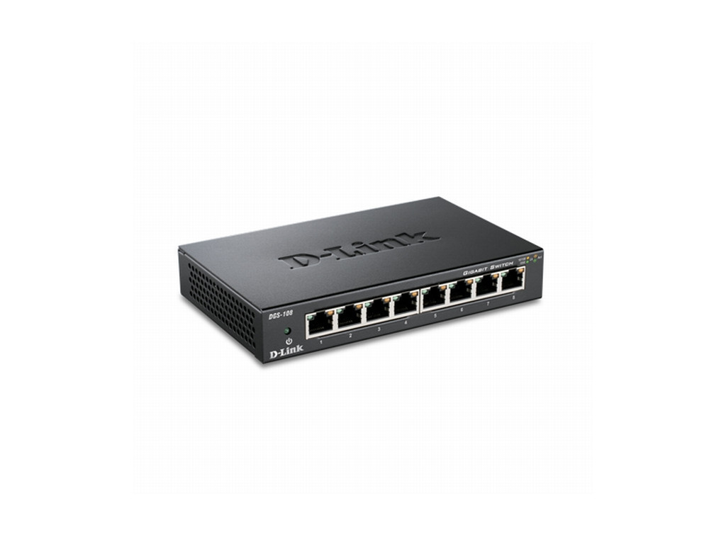 Комутатор D-Link 8-Port Gigabit Ethernet Metal Housing Unmanaged Switch 9247_1.jpg