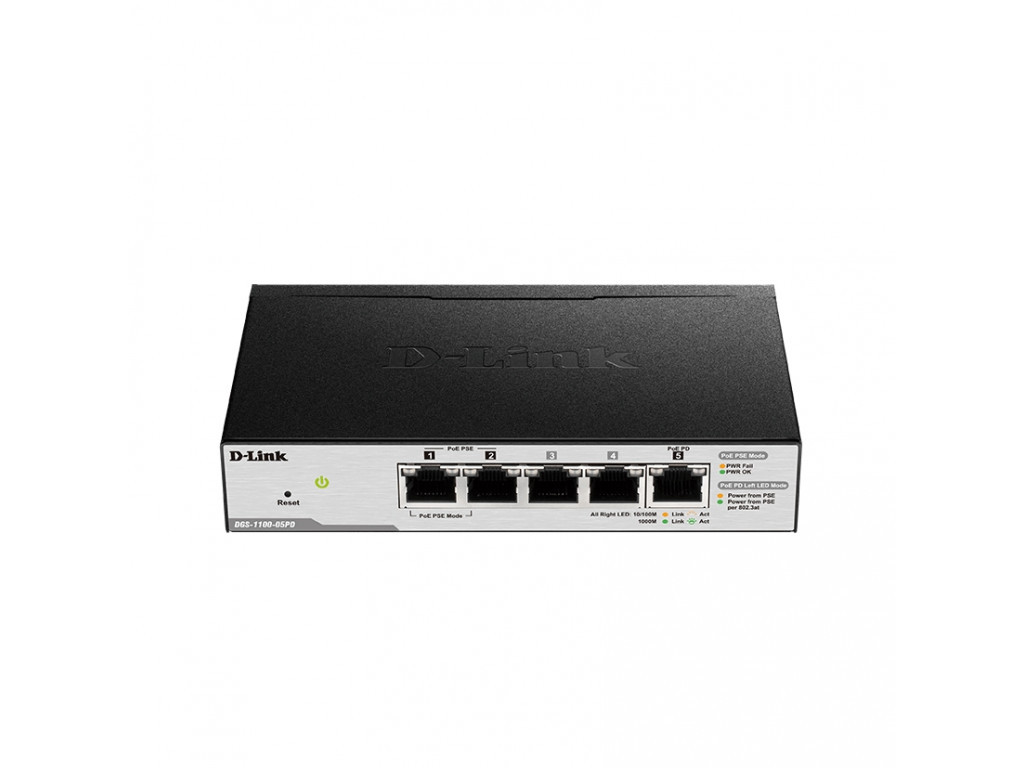 Комутатор D-Link 5-Port Gigabit PoE Smart Managed Switch with 1 PD port 9268_1.jpg
