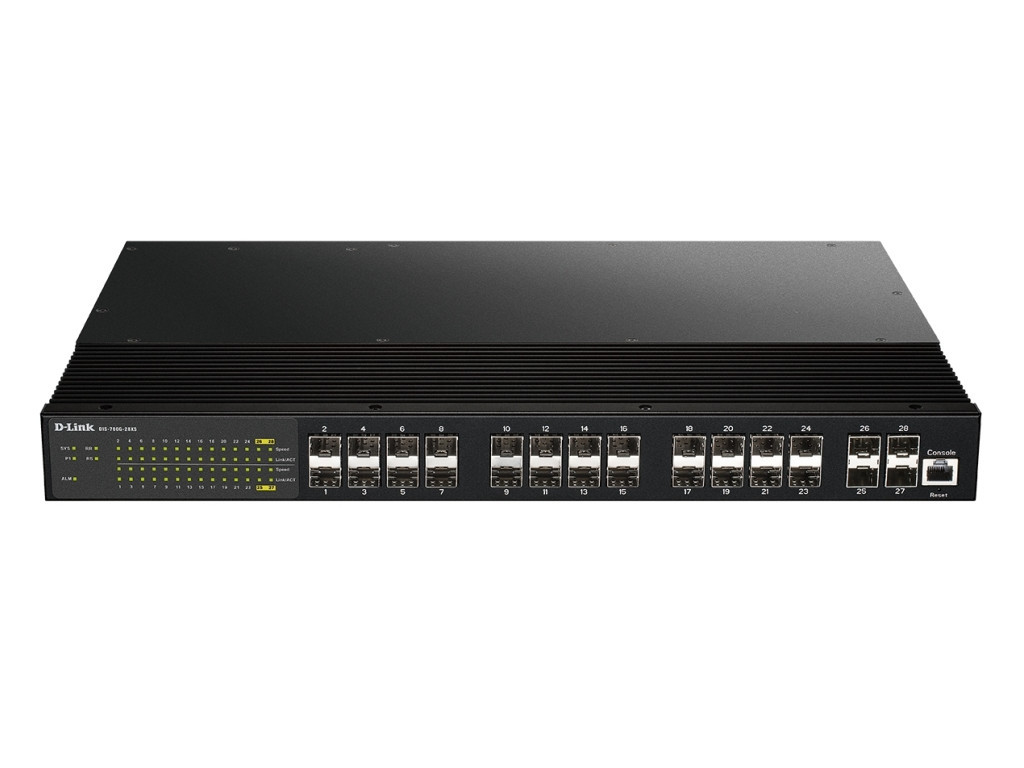 Комутатор D-Link 24 Ports SFP Plus 4 Port 10G SFP+ with Single AC input 9357_1.jpg