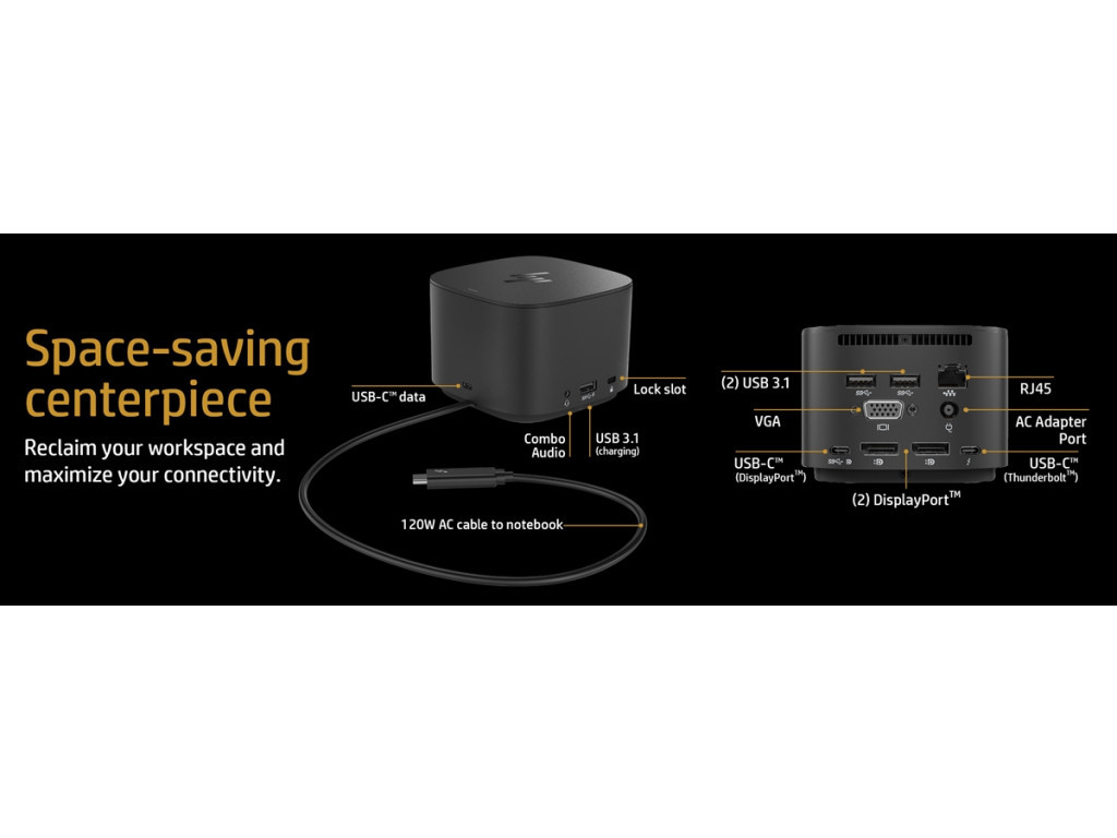 Докинг станция HP Thunderbolt Dock 120W G2 for Elitebook x360 1030 g3 10761_1.jpg