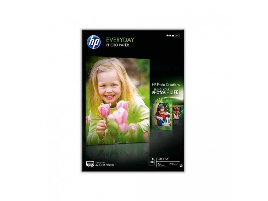 Хартия HP Everyday Glossy Photo Paper-100 sht/A4/210 x 297 mm 12704_1.jpg