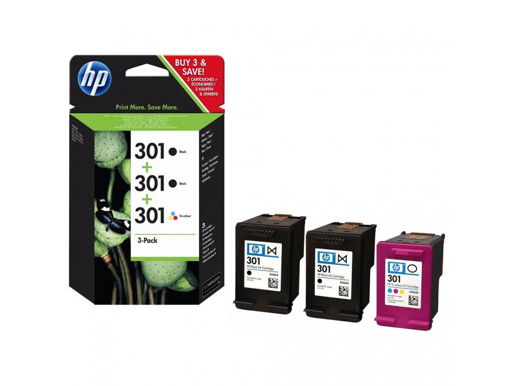 Консуматив HP 301 Black (2)/Tri-color (1) 3-pack Original Ink Cartridges 12779_3.jpg