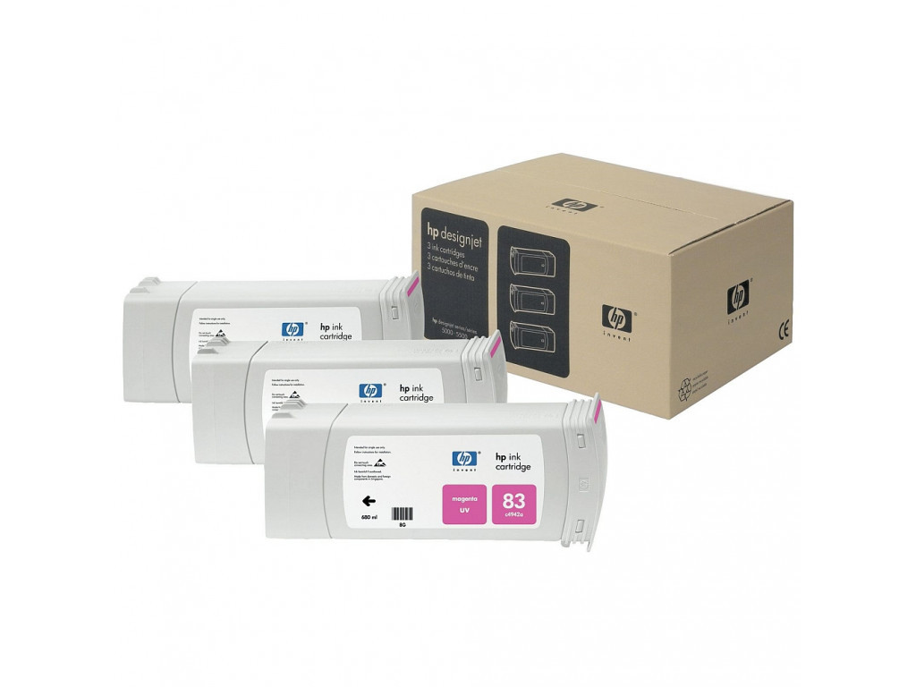 Консуматив HP 83 3-pack 680-ml Magenta UV Cartridges 12908_1.jpg