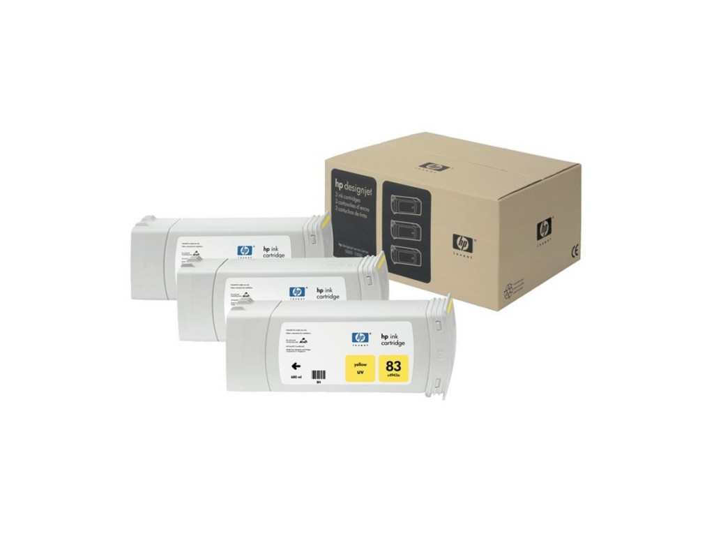 Консуматив HP 83 3-pack 680-ml Yellow UV Cartridges 12909_1.jpg