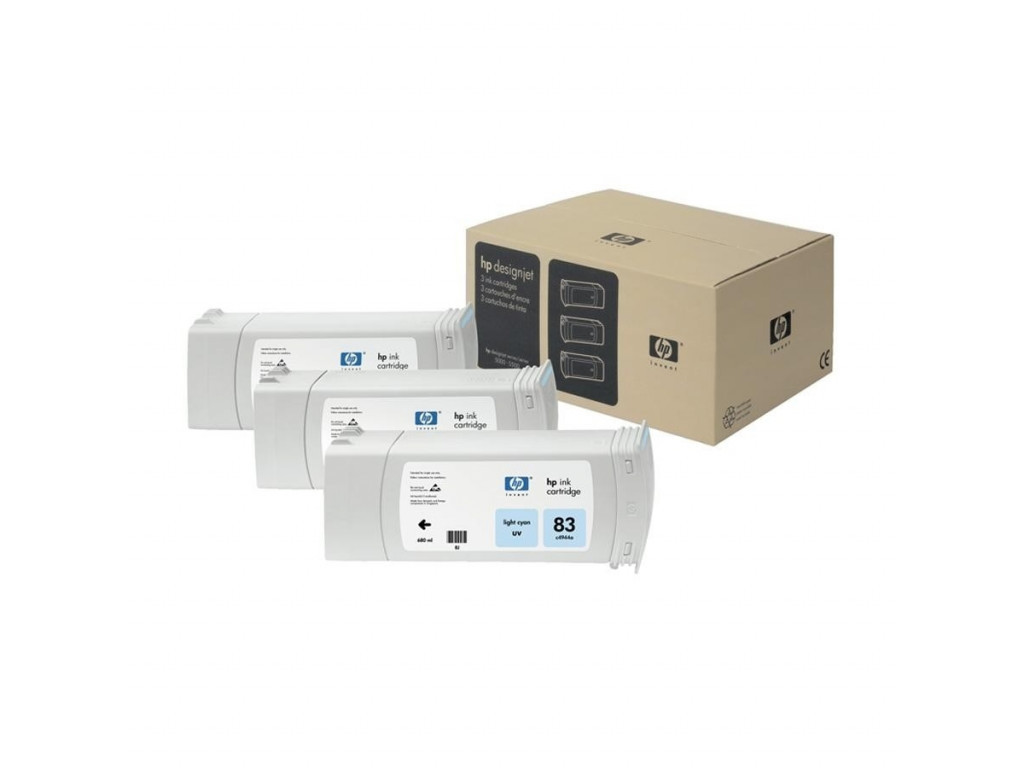 Консуматив HP 83 3-pack 680-ml Light Cyan UV Cartridges 12910_1.jpg