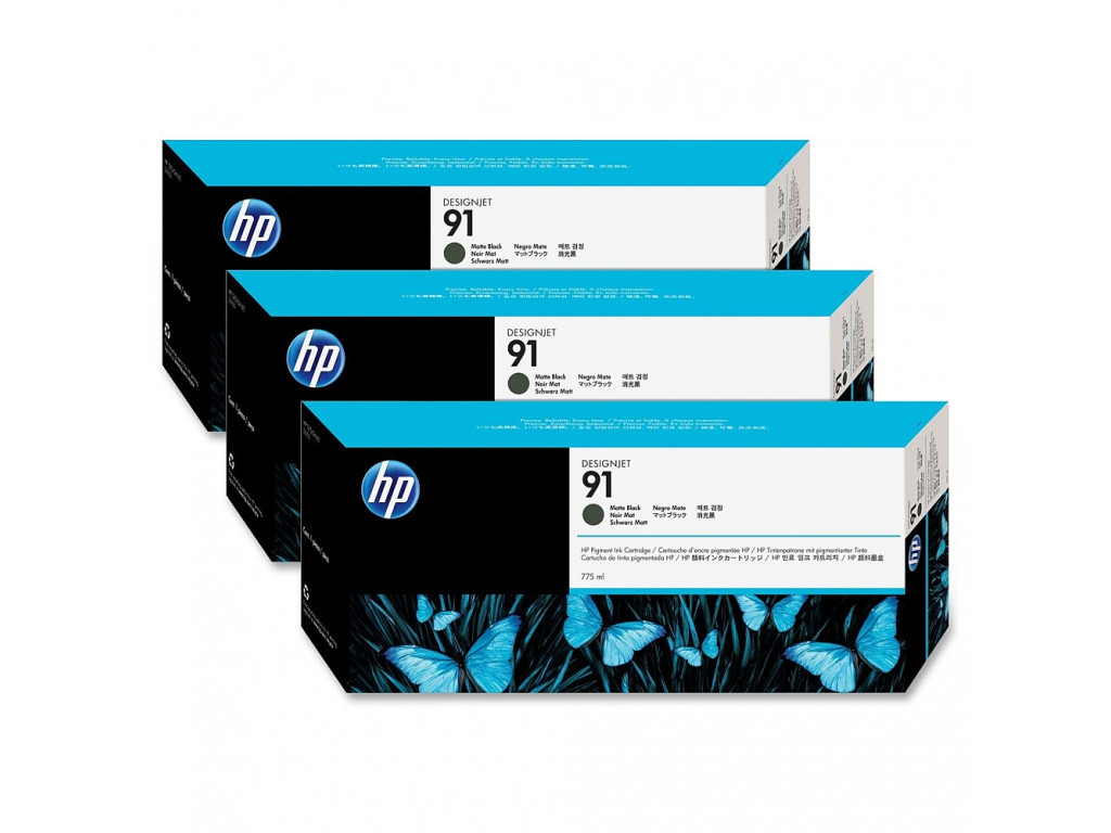 Консуматив HP 91 3-pack 775-ml Matte Black Ink Cartridges 12955_1.jpg