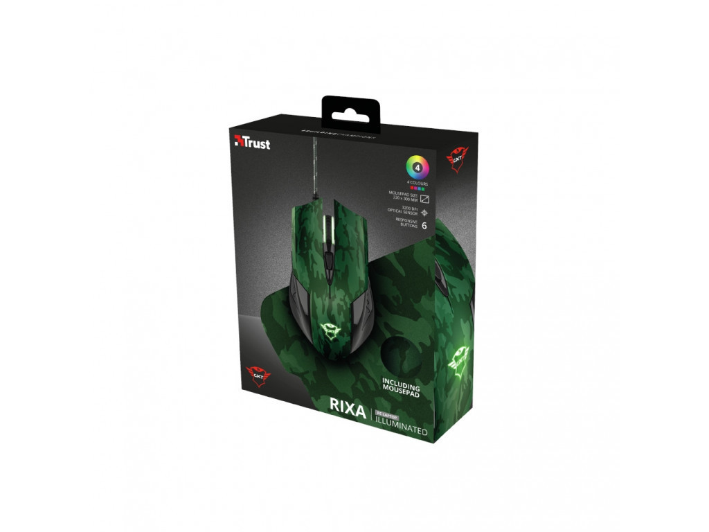 Комплект TRUST GXT 781 Rixa Camo Gaming Mouse & Mouse Pad 16849_18.jpg