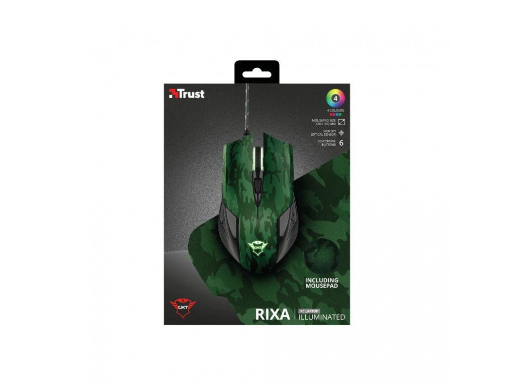 Комплект TRUST GXT 781 Rixa Camo Gaming Mouse & Mouse Pad 16849_19.jpg
