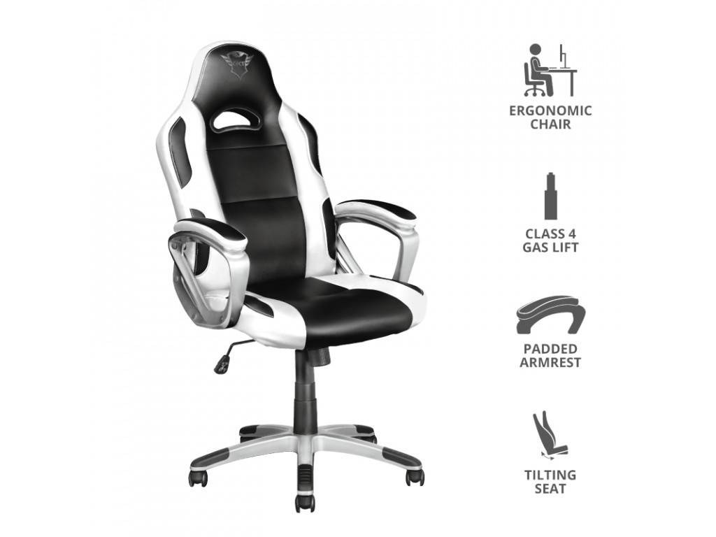 Стол TRUST GXT 705W Ryon Gaming chair - White 16934_15.jpg